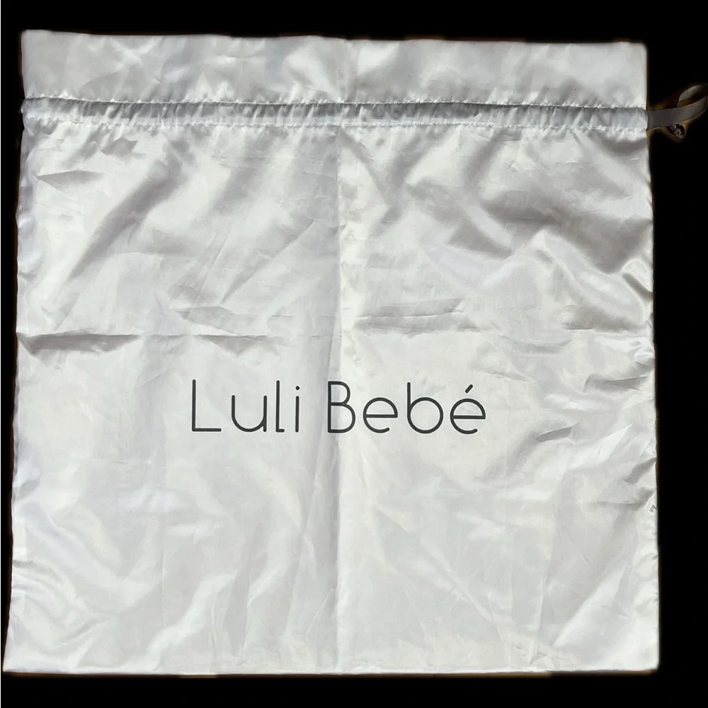 🤍 Dust Bag for Luli Bebe Diaper Bag — Oversized — Square — Silky Satin White